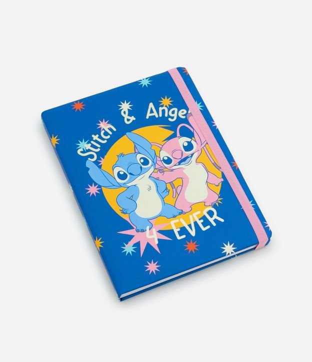 Caderno de Papel Pautado Stitch e Angel