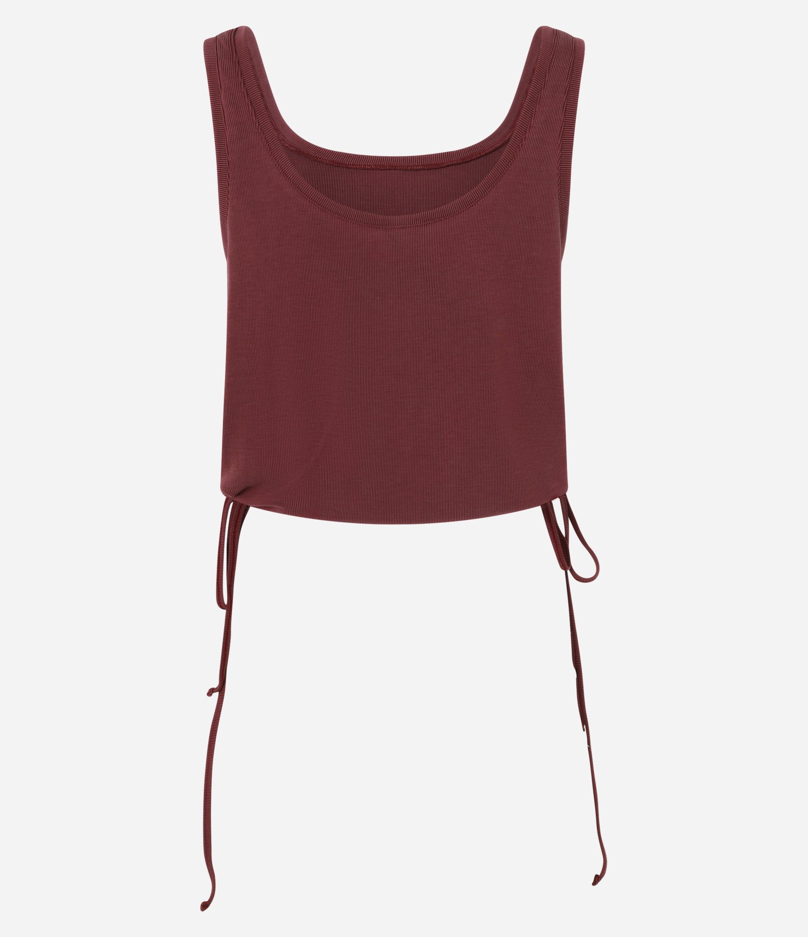 Regata em Ribana com Recorte Cut Out e Amarração na Lateral Bordô 6