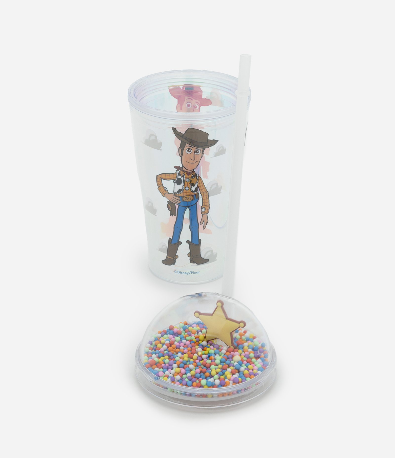Copo Sundae em Plástico com Canudo e Estampa Toy Story Multicores 3