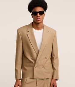 Blazer Boxy em Viscose Alfaiatado com Botões