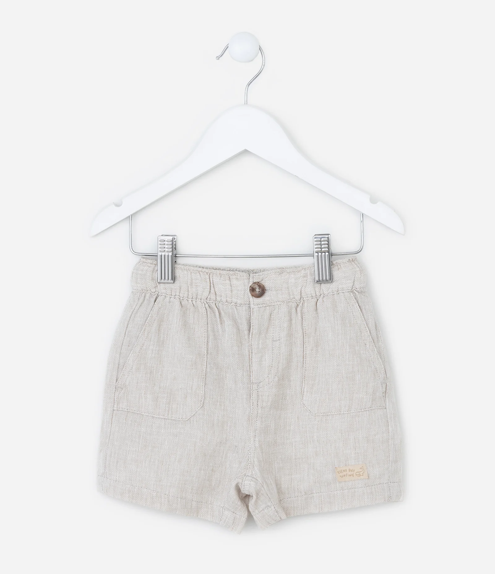 Bermuda Infantil em Linho - Tam 1 a 6 Anos Bege 1