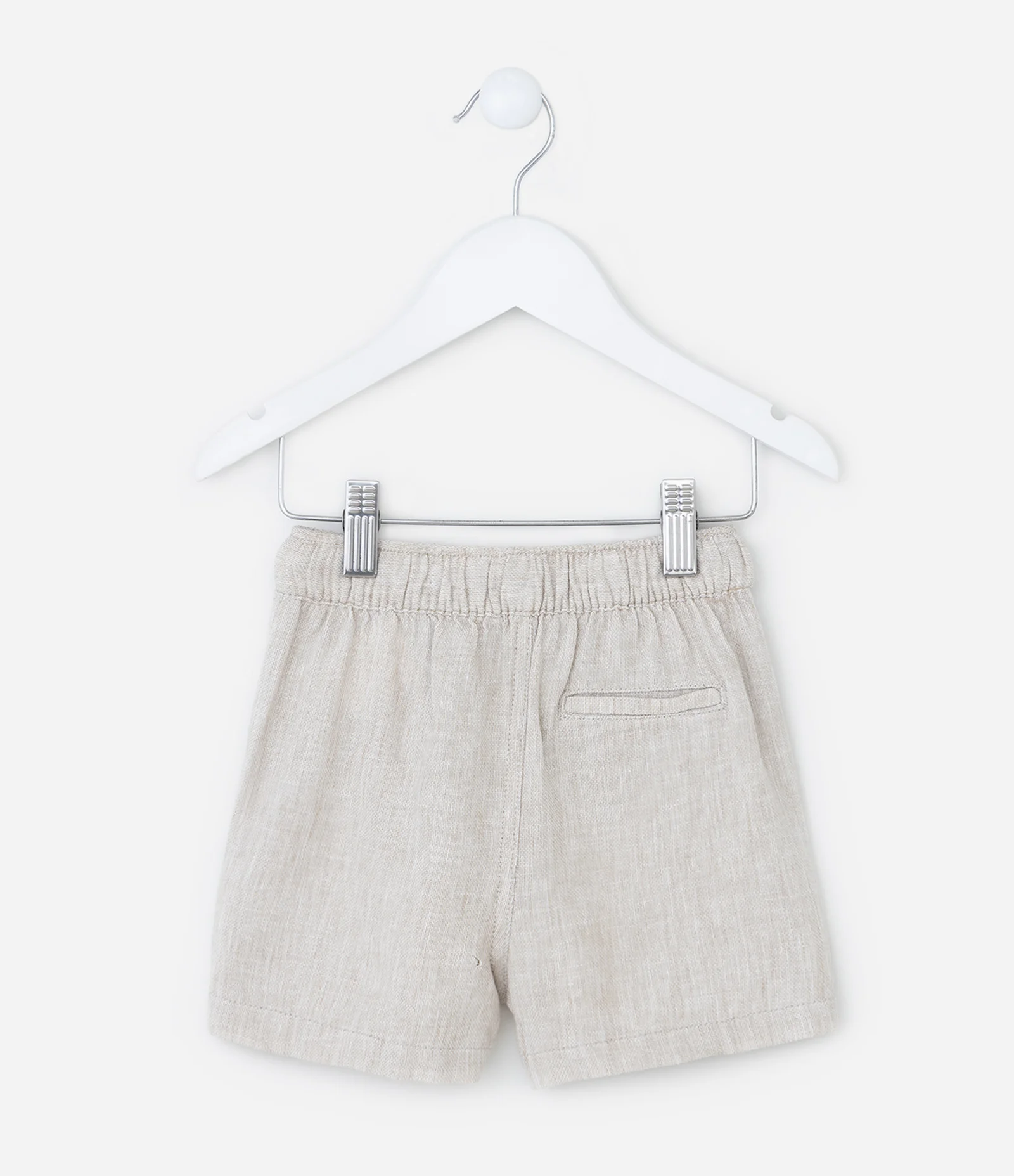 Bermuda Infantil em Linho - Tam 1 a 6 Anos Bege 2