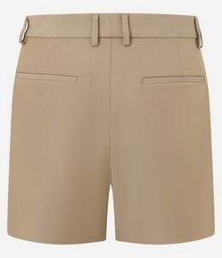 Bermuda em Sarja Alfaiatada com Pregas