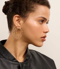 Maxi Brinco em Metal com Elos Martelados