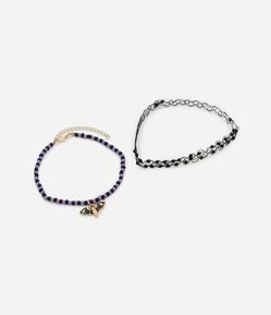 Kit 02 Colares Infantis com Pingente Halloween - Tam Único