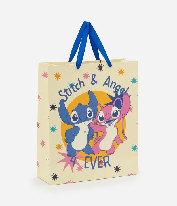 Embalagem de Presente Média com Estampa Stitch & Angel