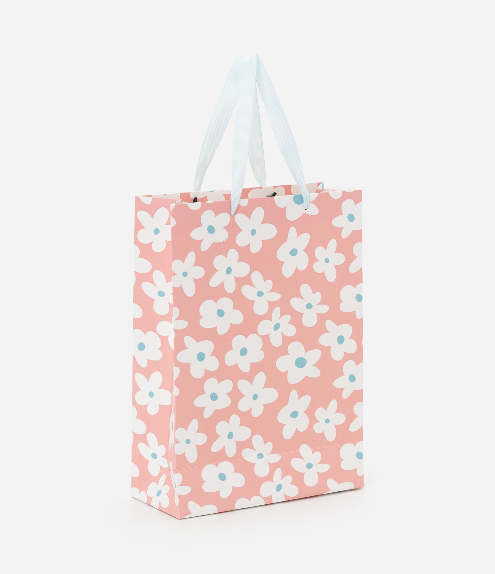 Embalagem de Presente Pequena com Estampa de Florzinhas Rosa 1