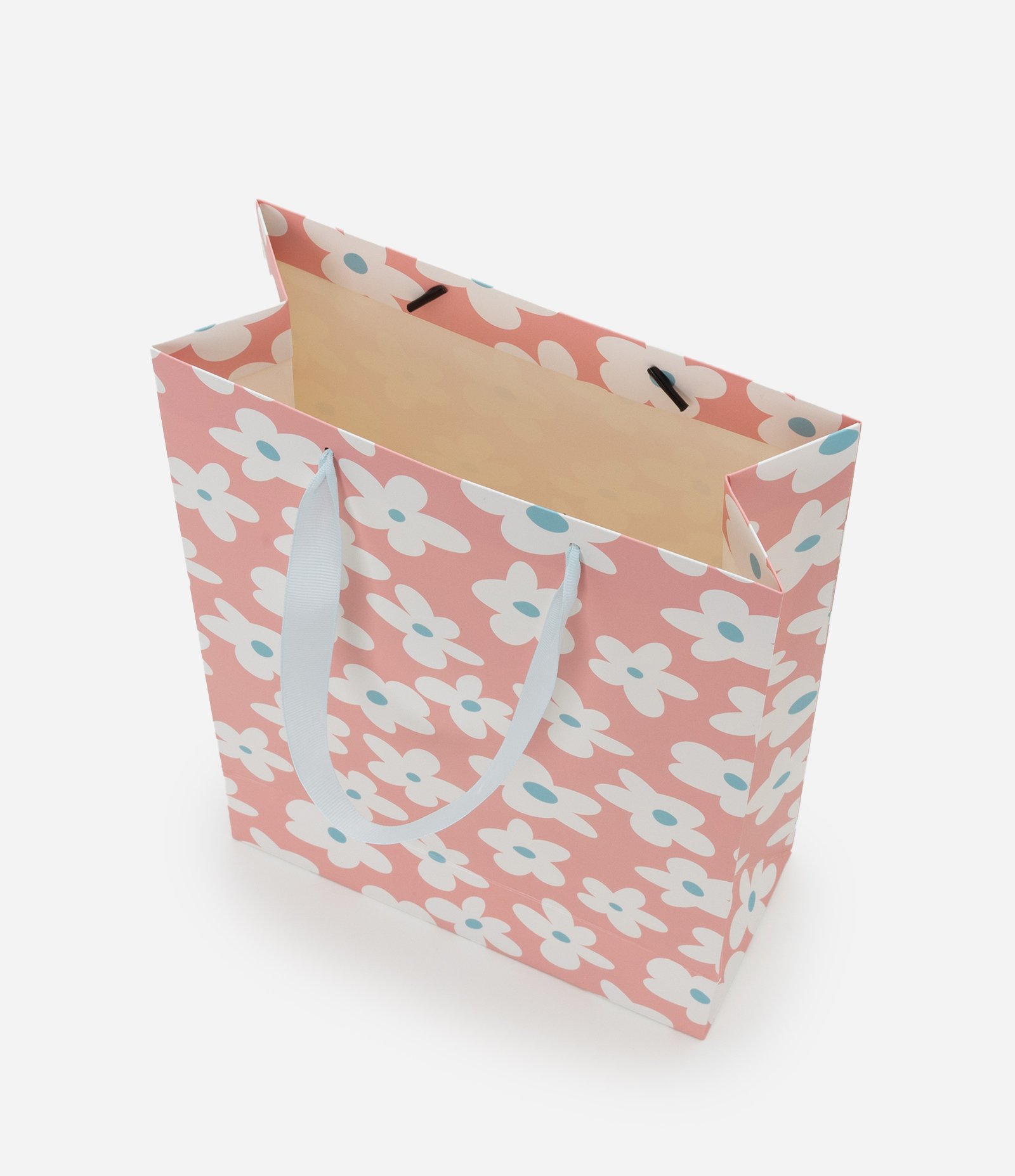 Embalagem de Presente Pequena com Estampa de Florzinhas Rosa 3