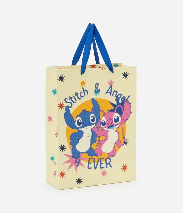 Embalagem de Presente Pequena com Estampa Stitch & Angel
