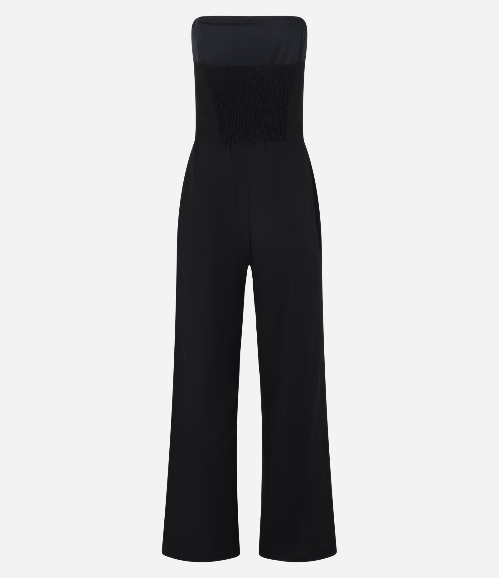 Macacão Reto em Viscolinho com Decote Tomara que Caia Preto 5