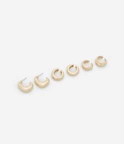 Kit 03 Brincos Argola e Piercings