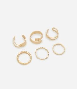 Kit 06 Anéis com Formas Diversas