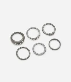 Kit 06 Anéis Diversos