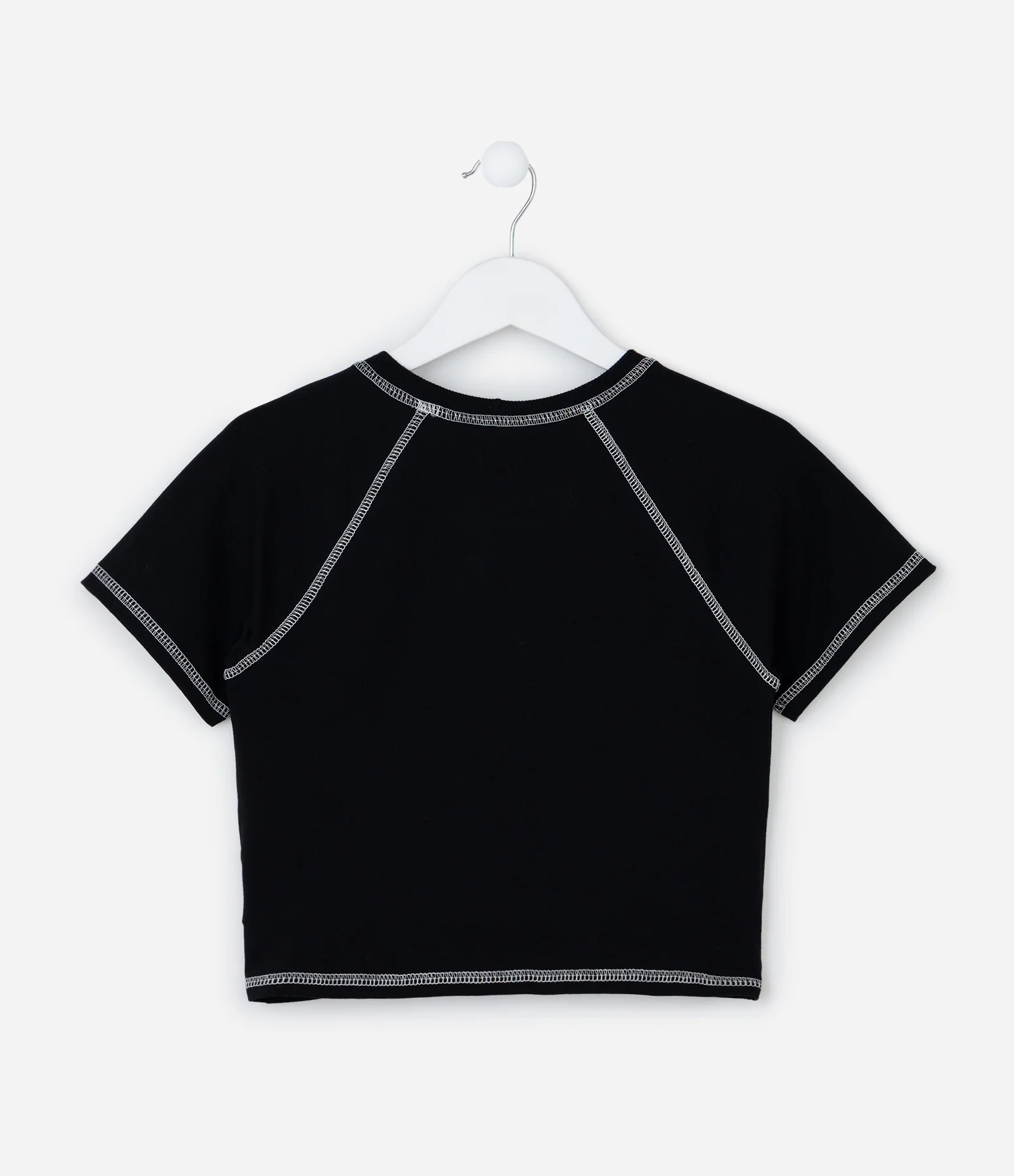 Camiseta Curta Infantil com Estampa Kuromi - Tam 5 a 14 Anos Preto 2