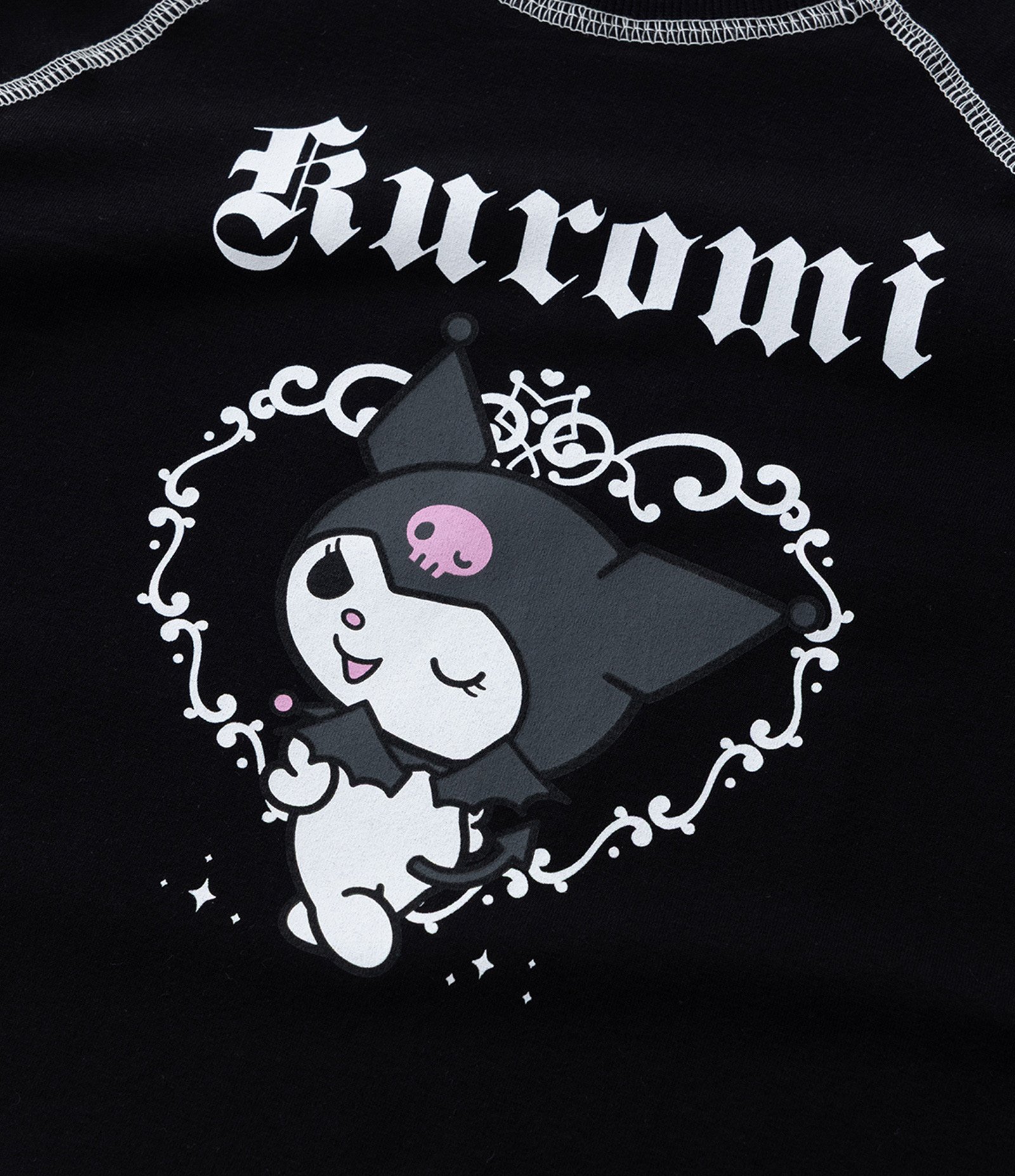 Camiseta Curta Infantil com Estampa Kuromi - Tam 5 a 14 Anos Preto 5