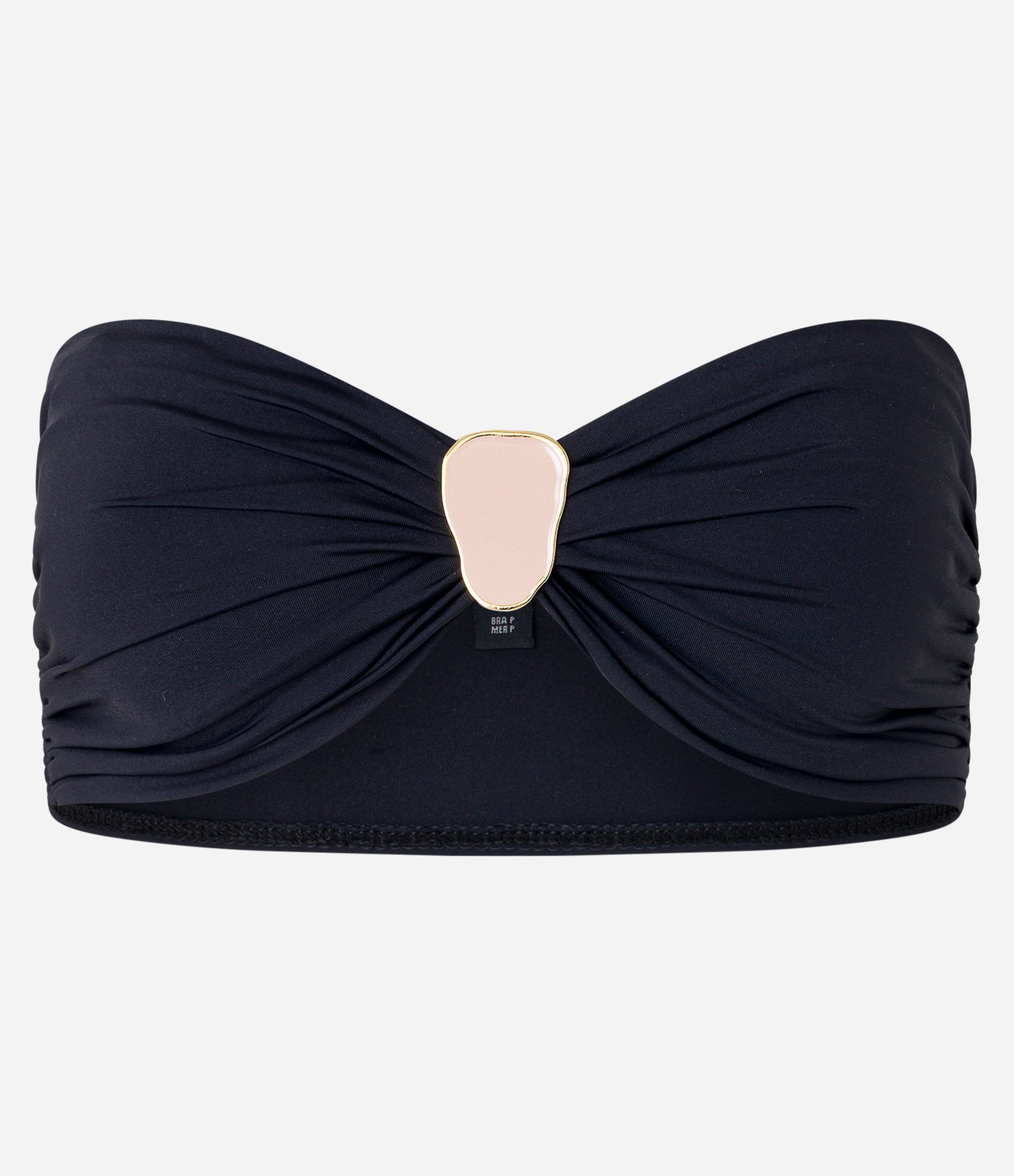 Blusa Cropped com Aviamento no Decote Tomara que Caia Preto 4