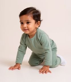 Conjunto Infantil em Ribana Básico - Tam 0 a 18 meses