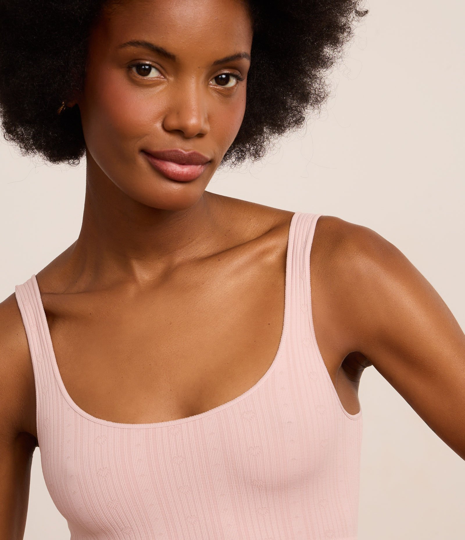 Sutiã Top Seamless Texturizado Rosa 1