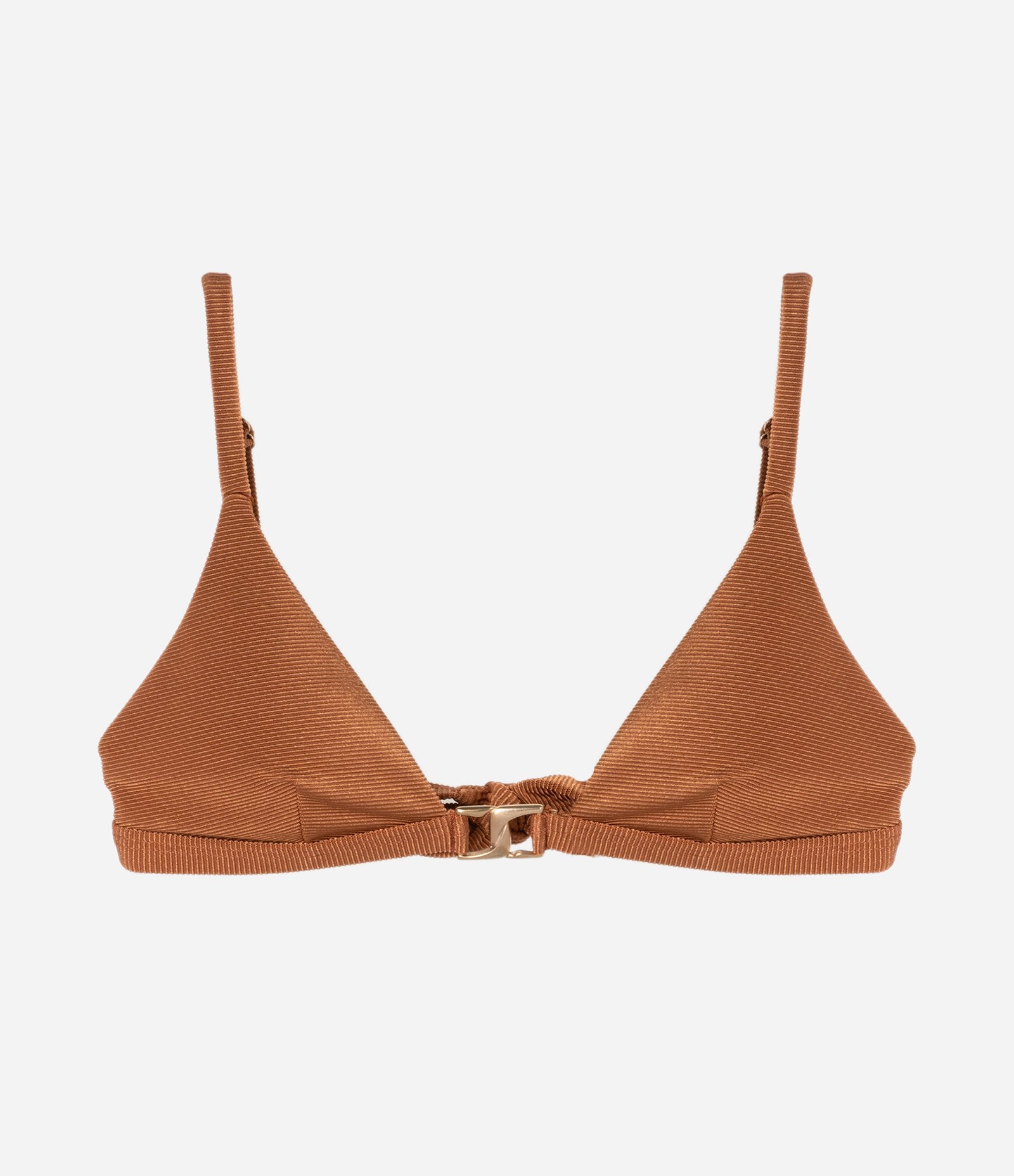 Biquíni Top Triângulo em Microfibra com Elos Marrom 5
