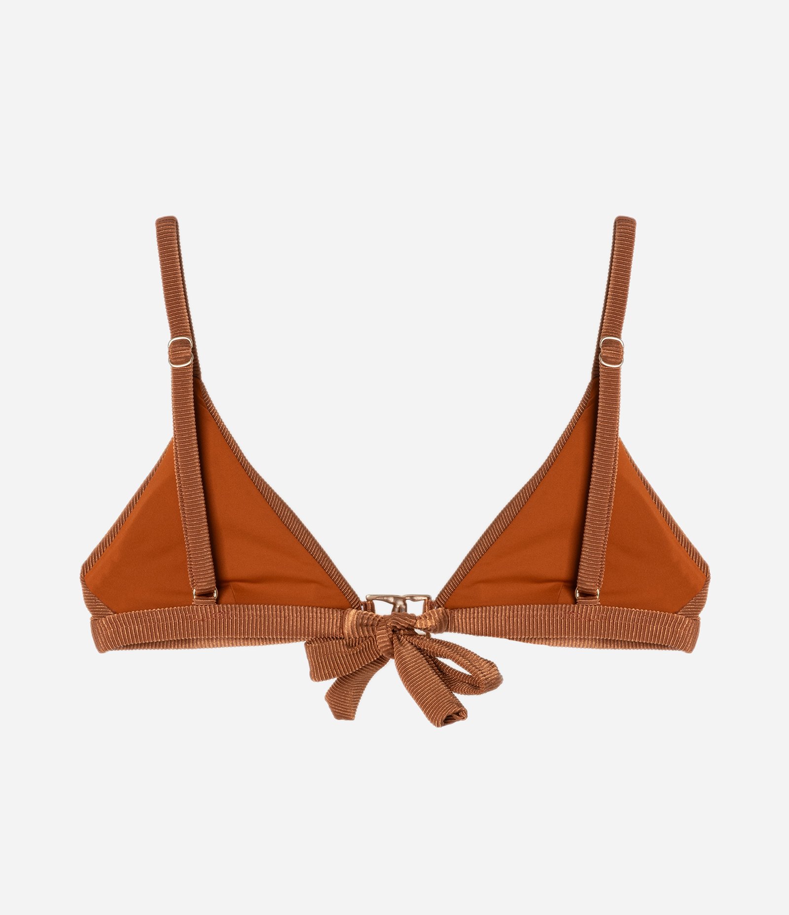 Biquíni Top Triângulo em Microfibra com Elos Marrom 6