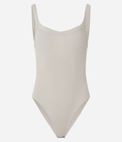 Body Básico em Ribana com Decote U