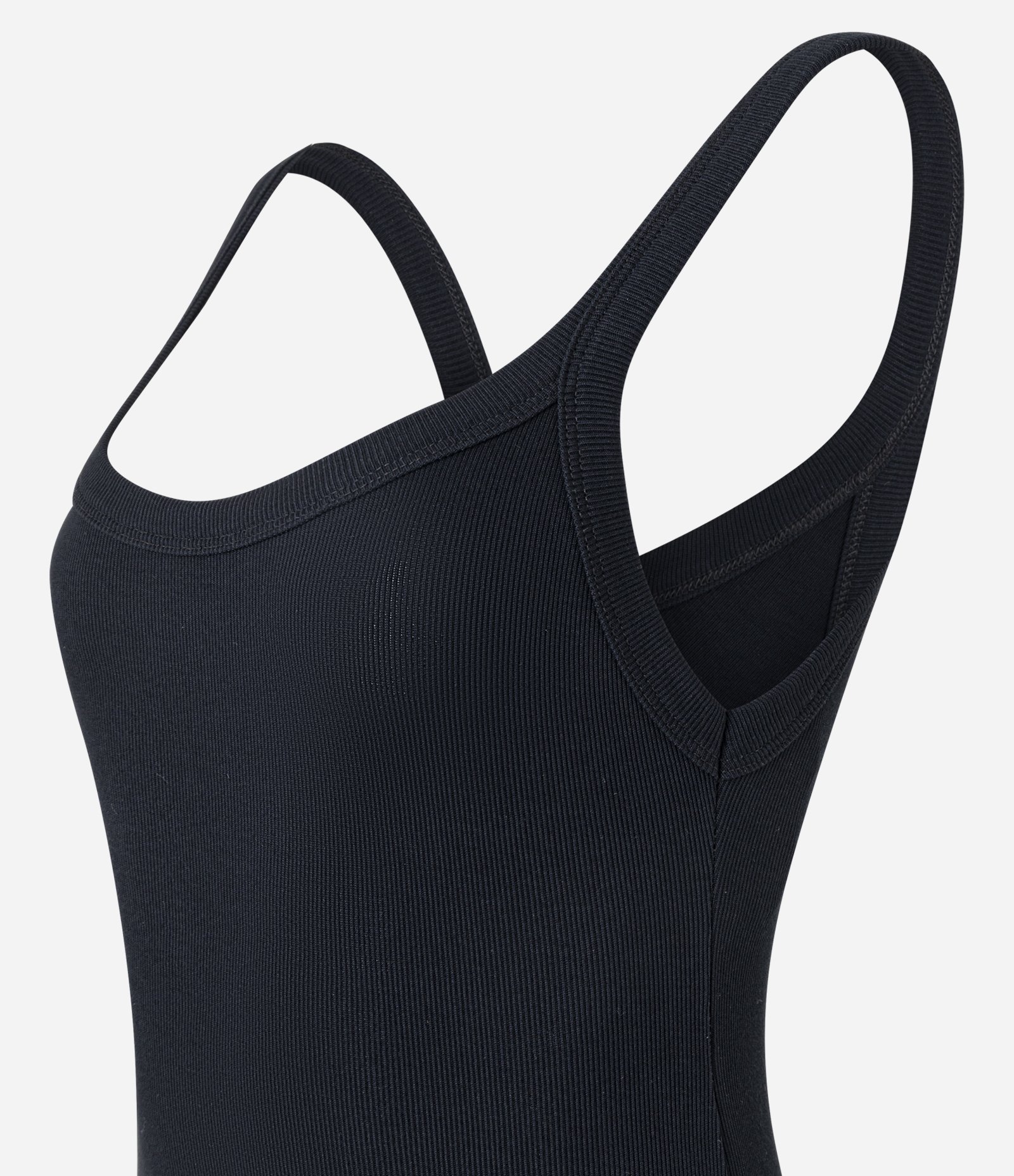 Body Básico em Ribana com Decote U Preto 6