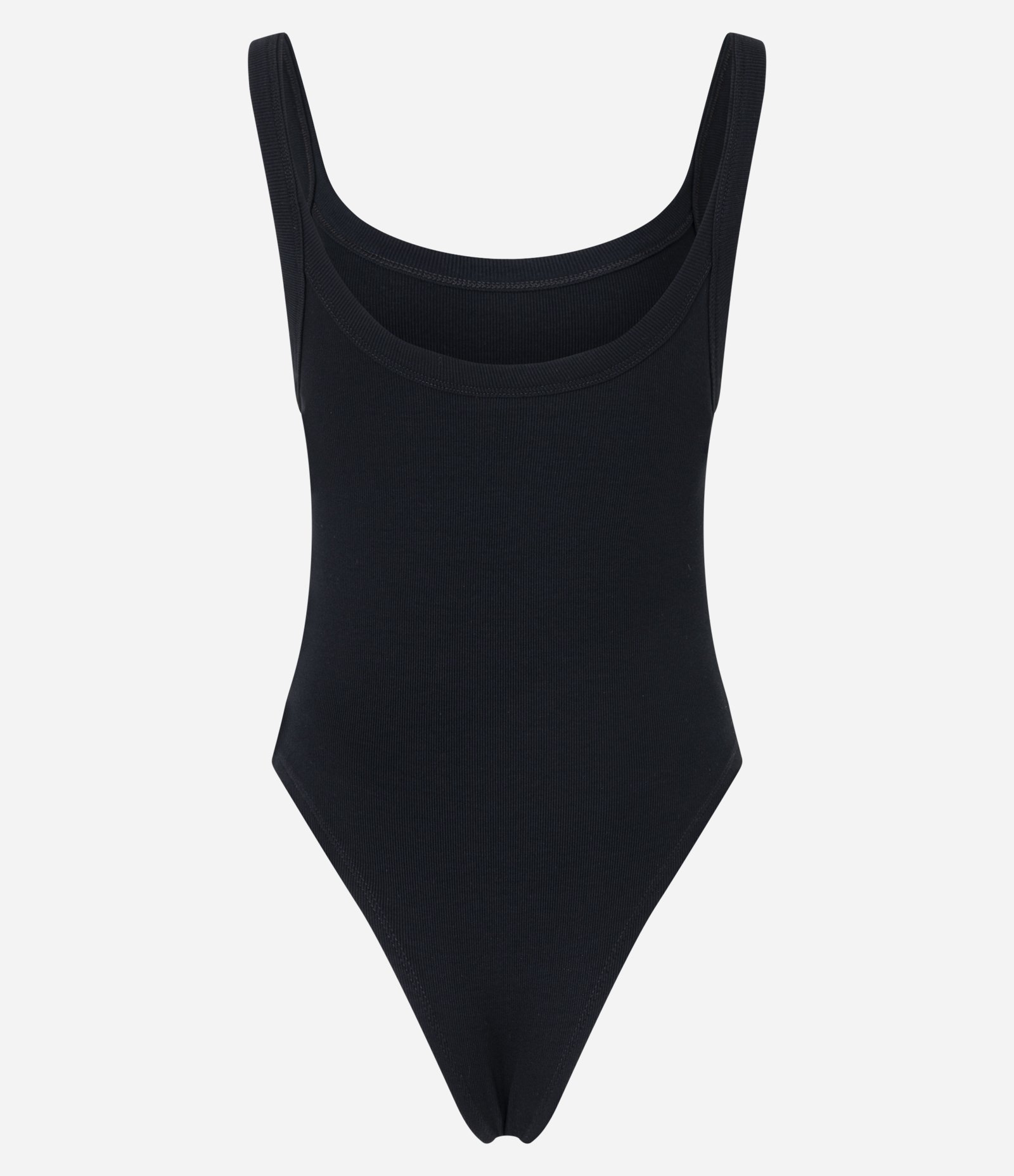 Body Básico em Ribana com Decote U Preto 7