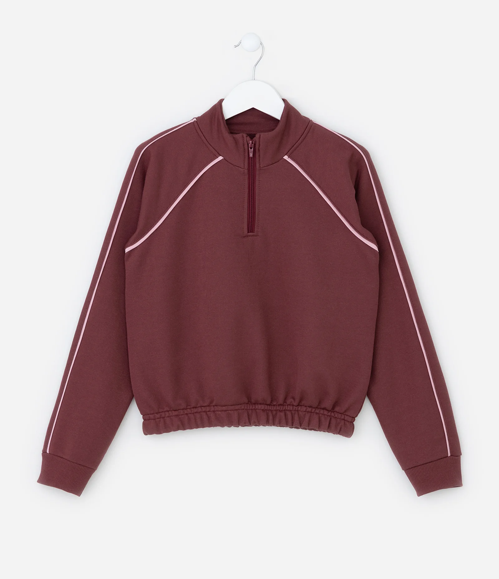 Casaco Infantil com Gola Alta e Zíper - Tam 5 a 14 Anos Marrom 2