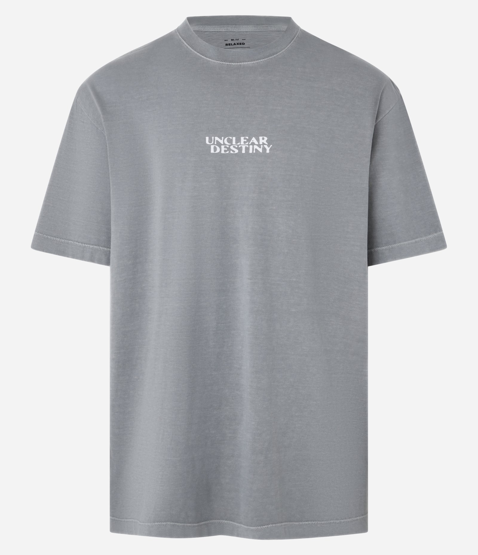 Camiseta Relaxed em Algodão com Estampa Lettering Cinza 5