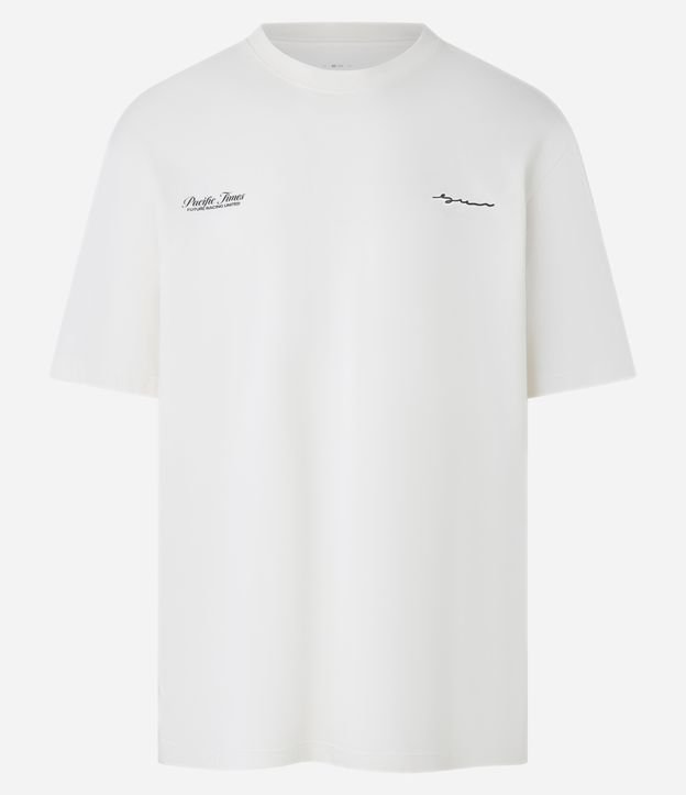 Camiseta Relaxed em Algodão com Estampa Photoprint de Carro