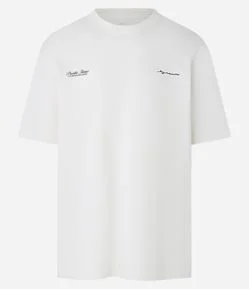 Camiseta Relaxed em Algodão com Estampa Photoprint de Carro