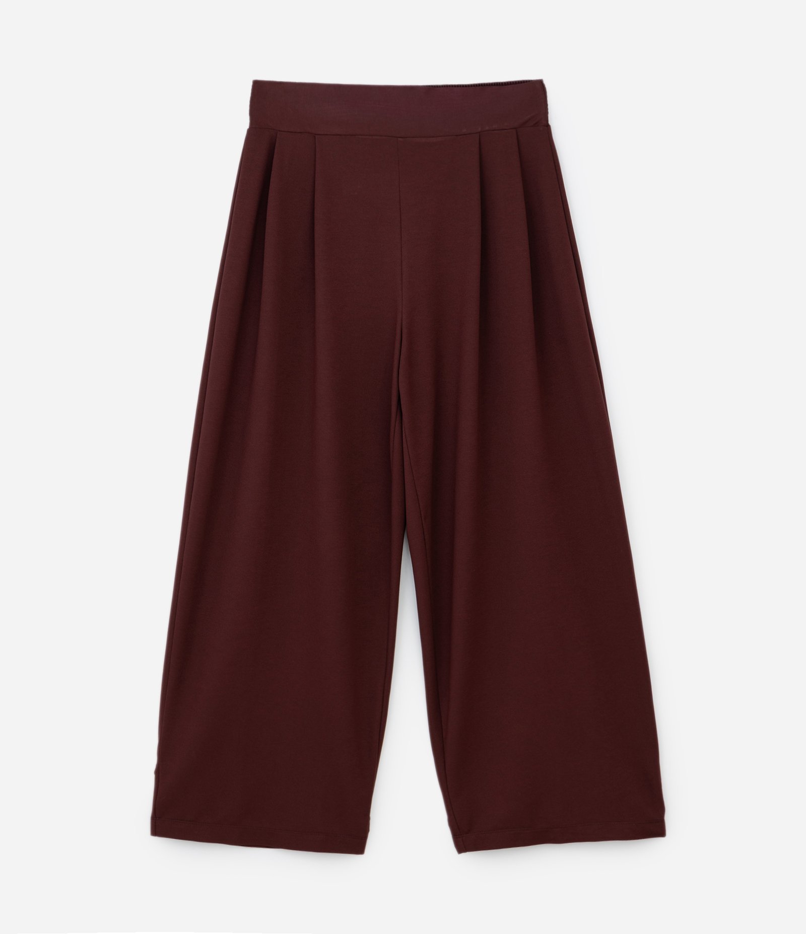Calça Pantalona Crepe com Lastex nas Costas Curve & Plus Size Marrom