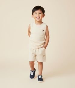 Regata Infantil em Malha Flamê com Bolsinho - Tam 1 a 5 Anos