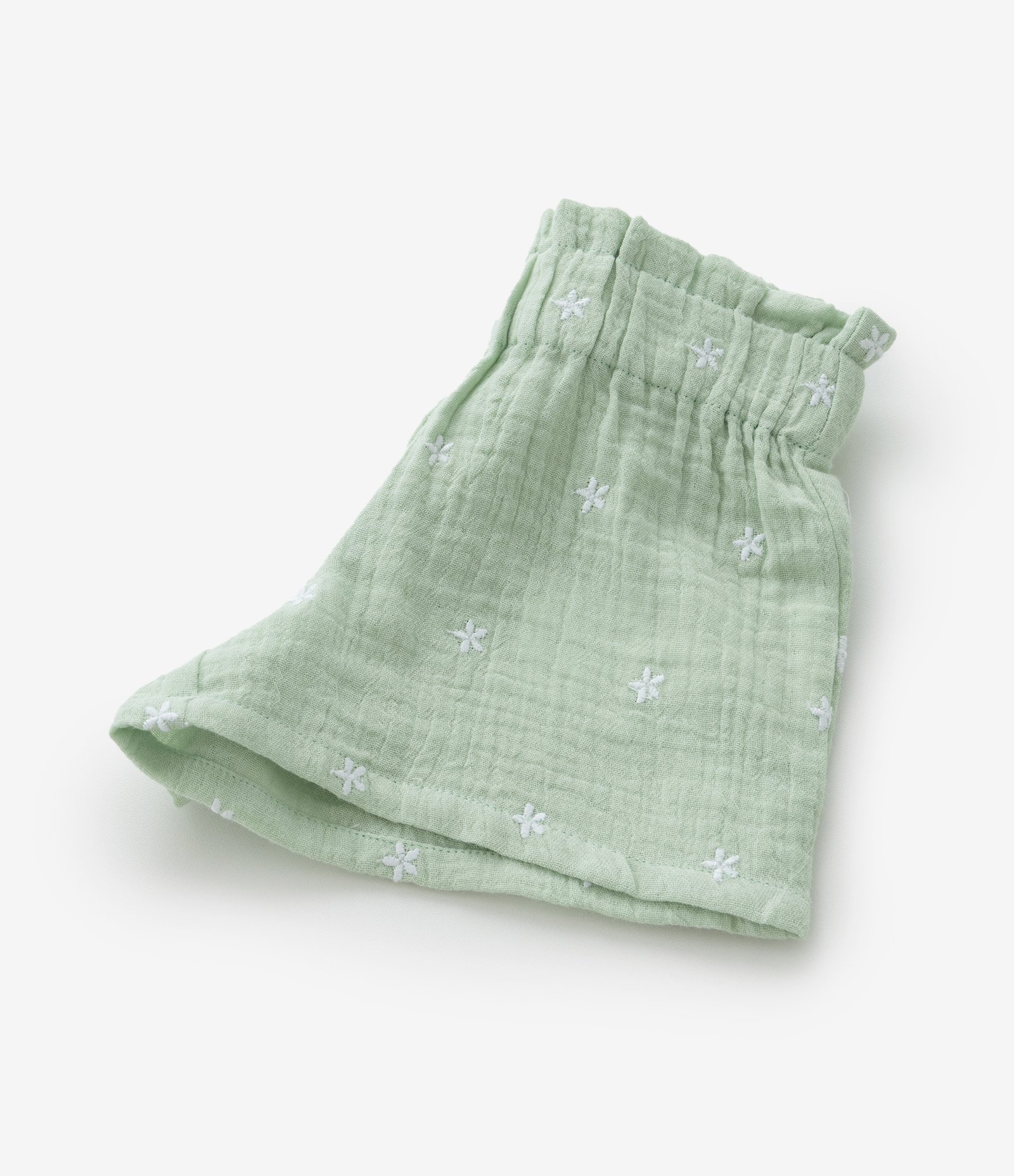 Conjunto Infantil em Tricoline com Bordado Floral - Tam 3 a 18 Meses Verde 11