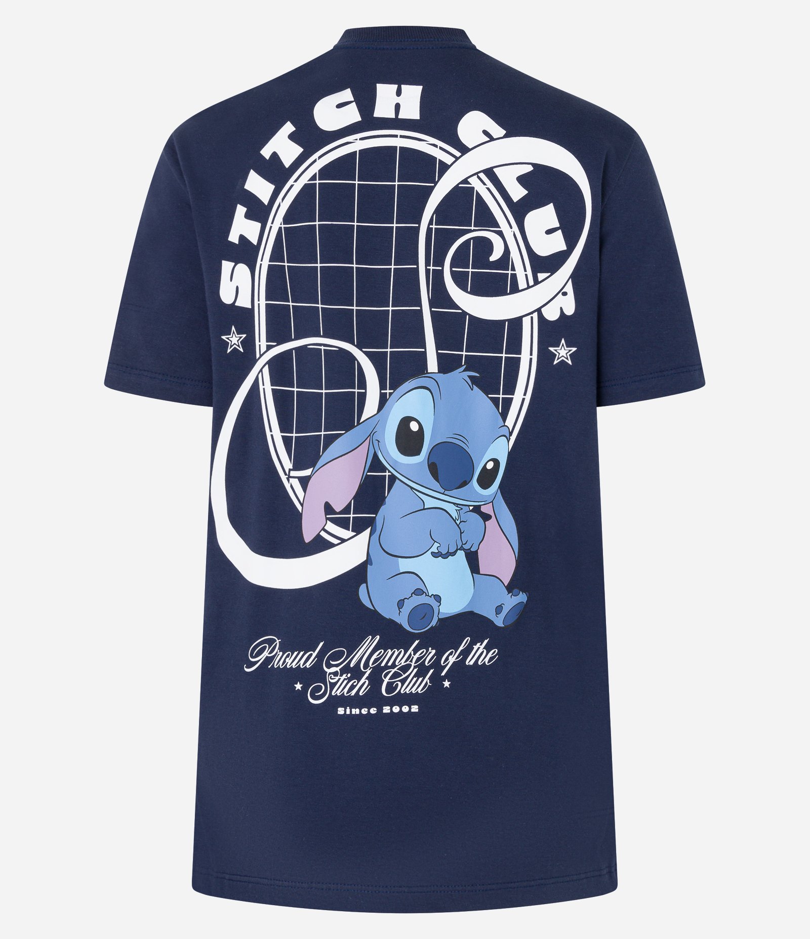 Camiseta em Algodão com Estampa Frente e Costas do Stitch Azul 5