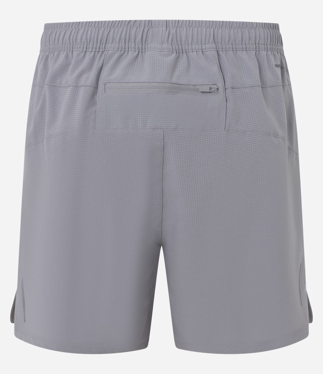 Bermuda Running Esportiva com Bolso Funcional Cinza