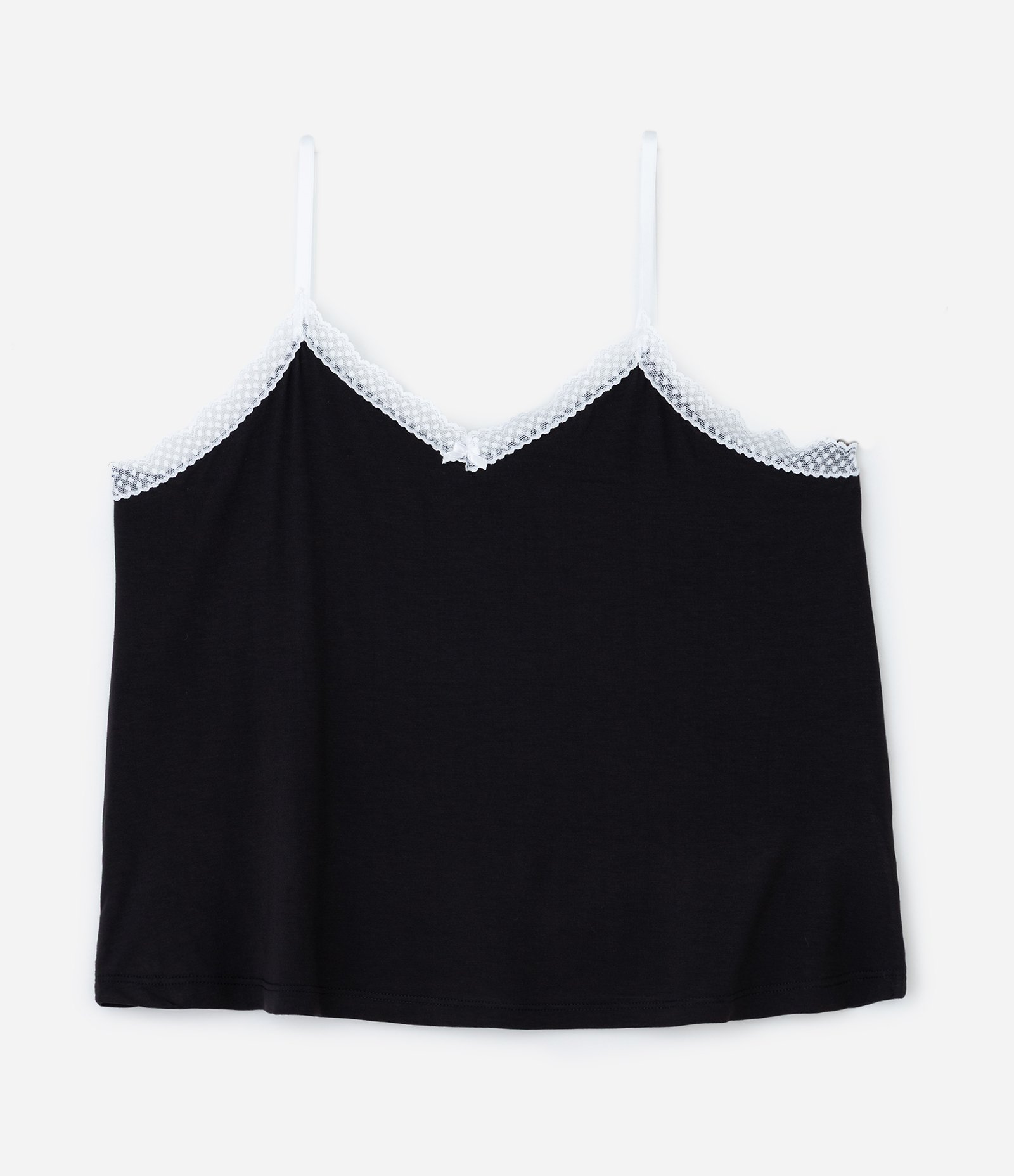 Pijama Short Doll com Renda Contrastante Curve & Plus Size Preto 6