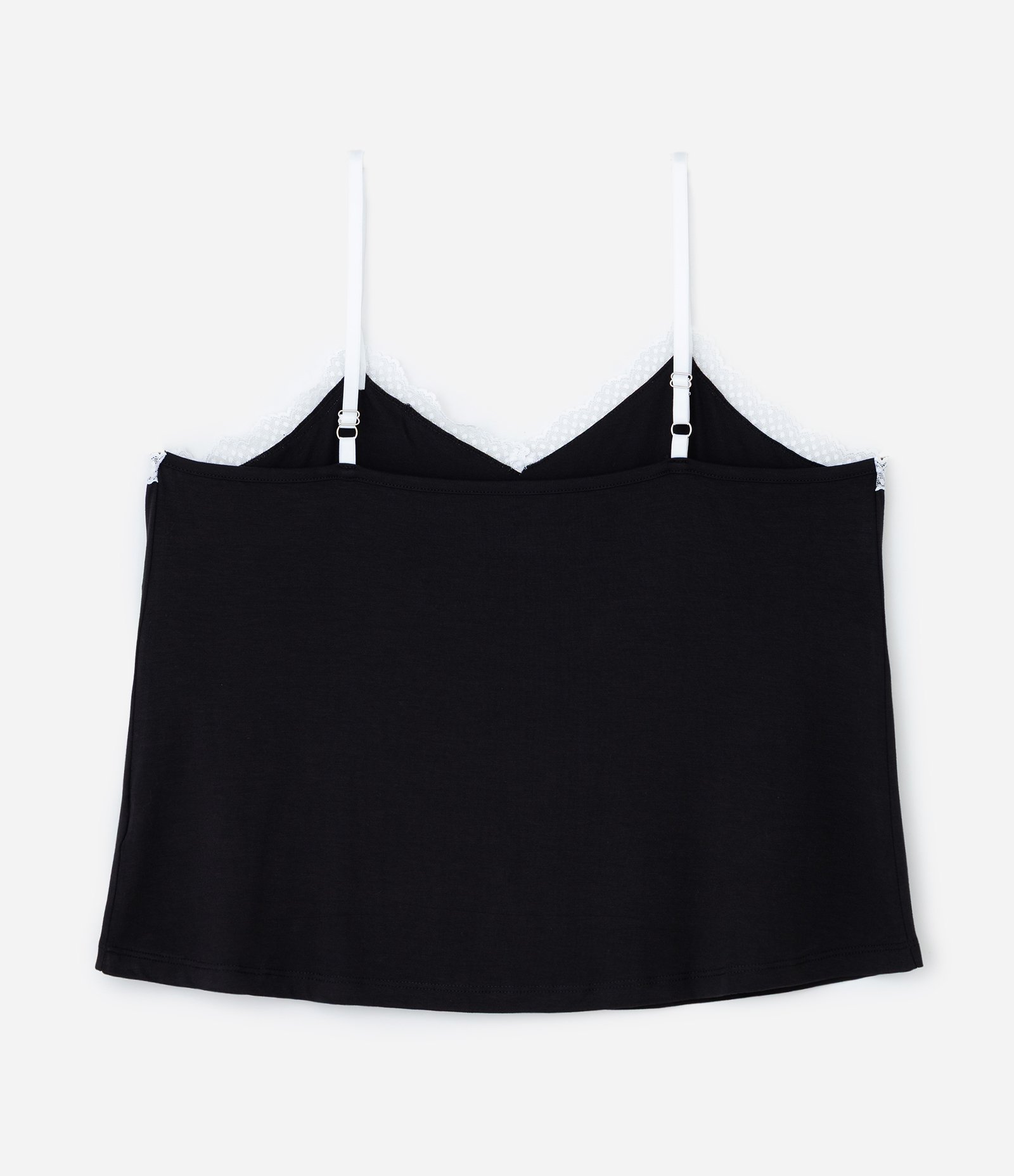 Pijama Short Doll com Renda Contrastante Curve & Plus Size Preto 7