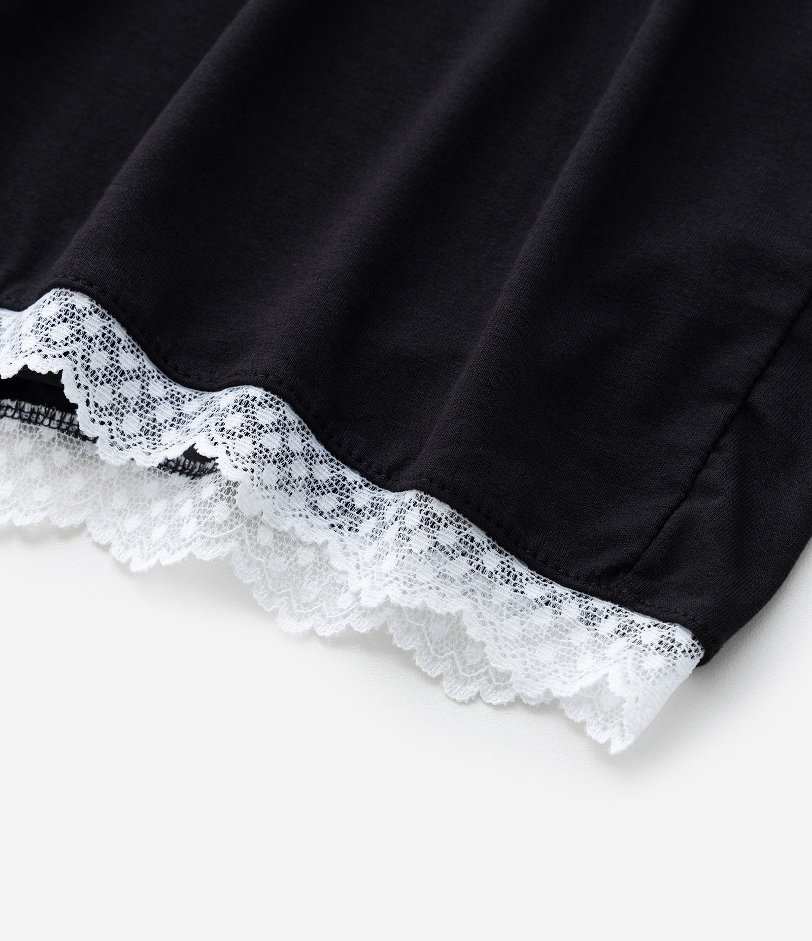 Pijama Short Doll com Renda Contrastante Curve & Plus Size Preto 11