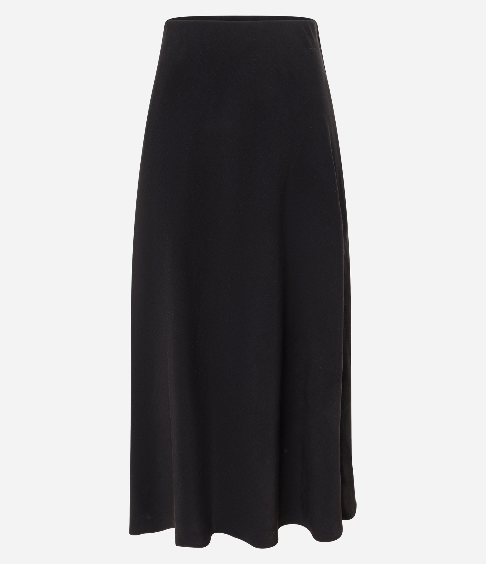 Saia Slip Longa em Cupro com cós Alfaiatado Preto 6