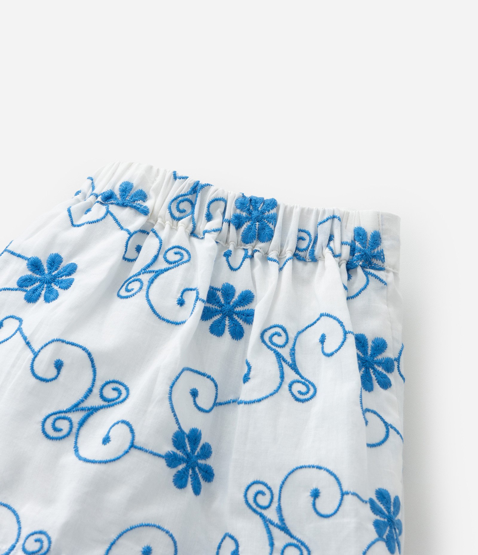 Saia Infantil em Laise com Babados Bordados - Tam 5 a 14 Anos Branco 3