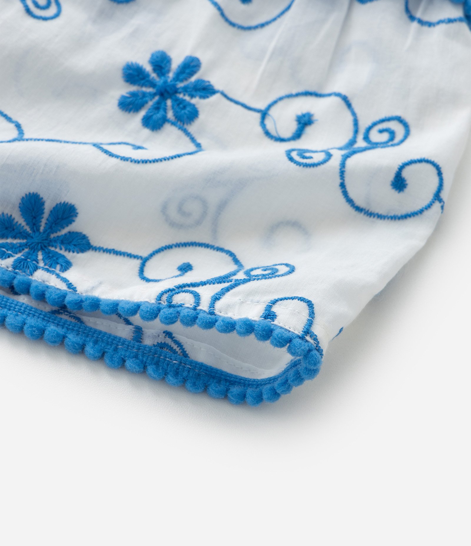 Saia Infantil em Laise com Babados Bordados - Tam 5 a 14 Anos Branco 4