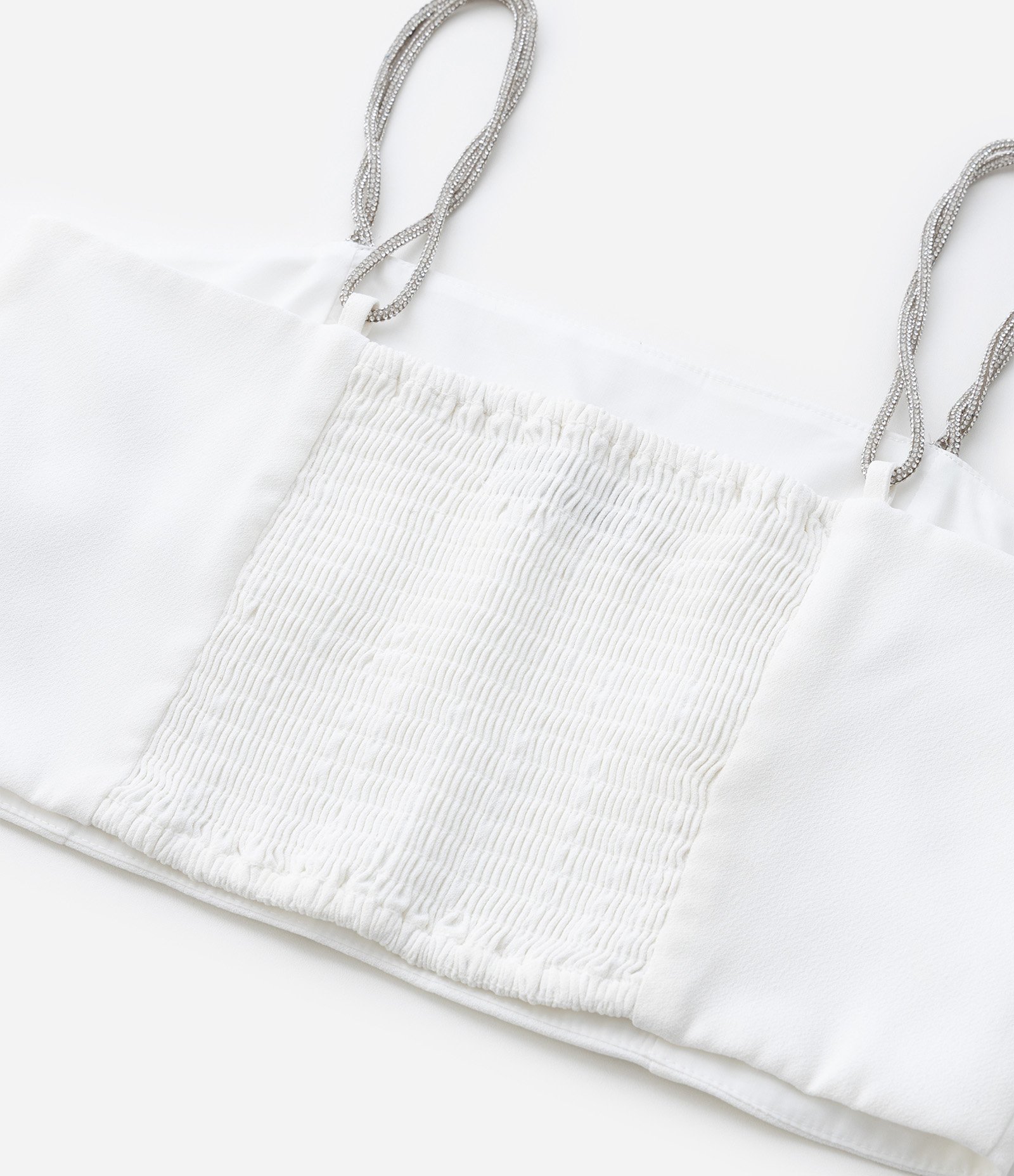 Top infantil com Alça de Brilhos Alfaiatado - Tam 5 a 14 Anos Branco 6