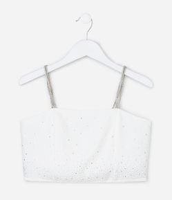 Top infantil com Alça de Brilhos Alfaiatado - Tam 5 a 14 Anos