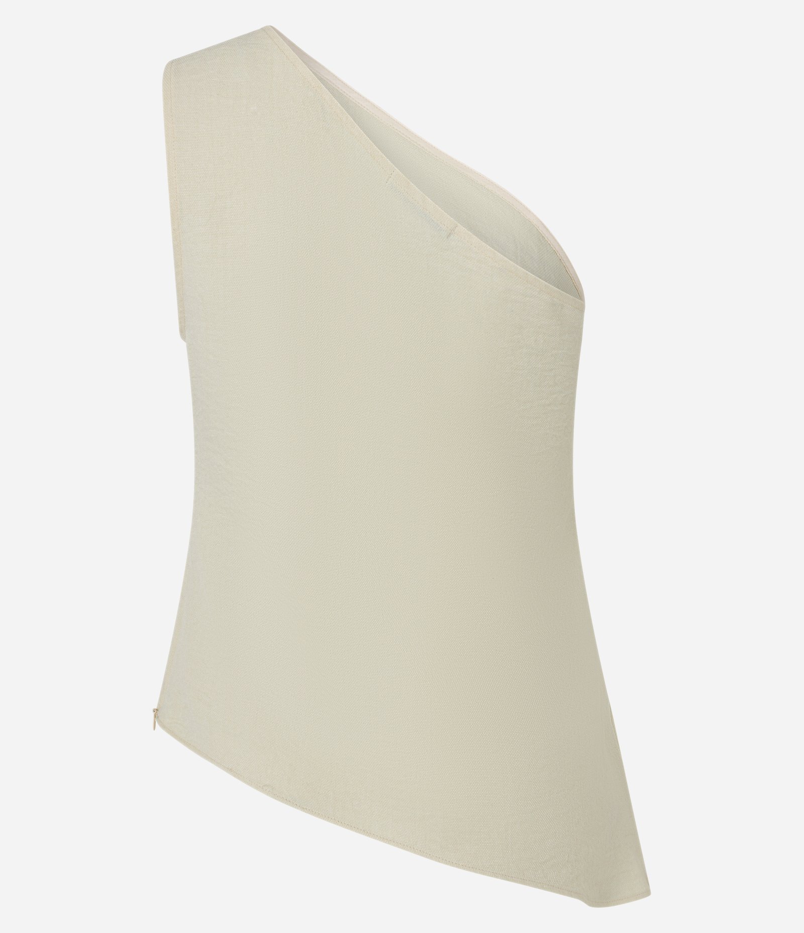 Blusa Ombro Só em Viscolinho com Franzidos Bege 8