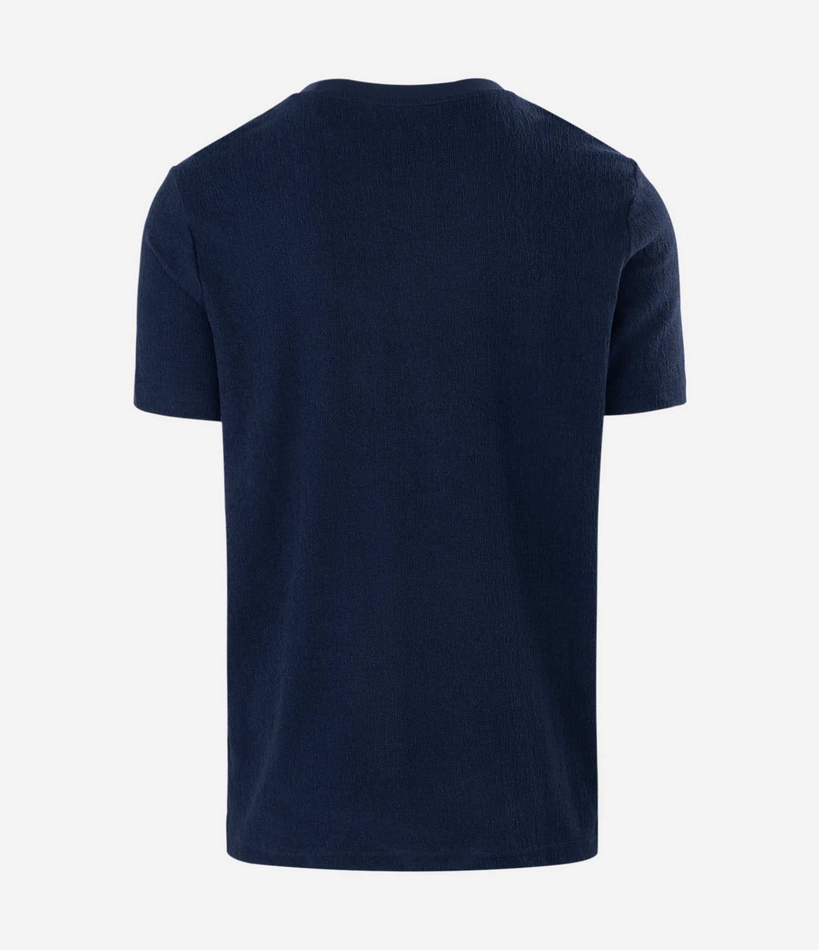 Camiseta Slim em Algodão Texturizada Azul Escuro 6