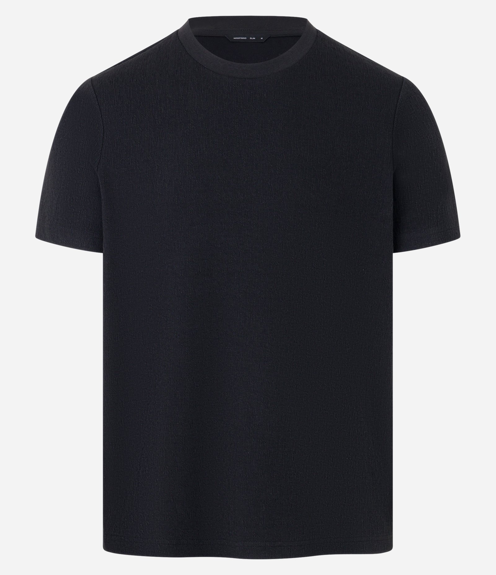 Camiseta Slim em Algodão Texturizada Preto 5