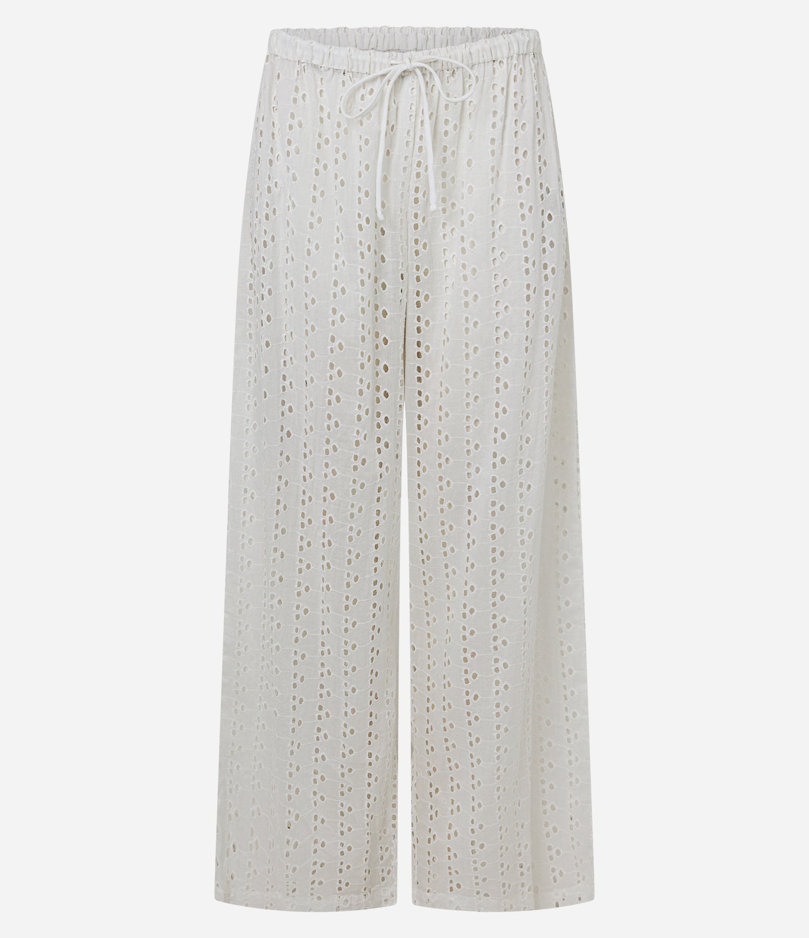 Saída de Praia Calça em Laise com Amarração na Cintura Branco 5