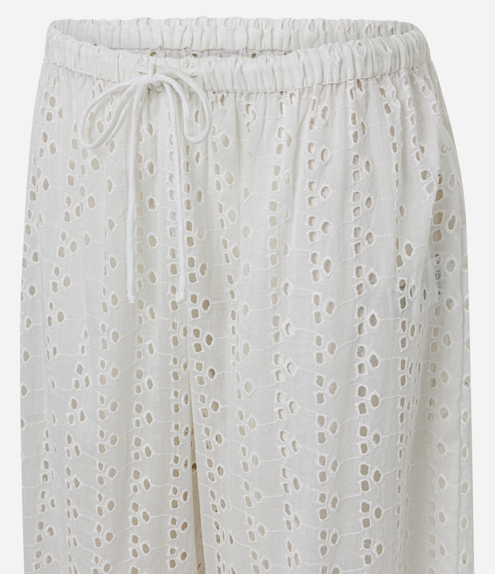 Saída de Praia Calça em Laise com Amarração na Cintura Branco 6