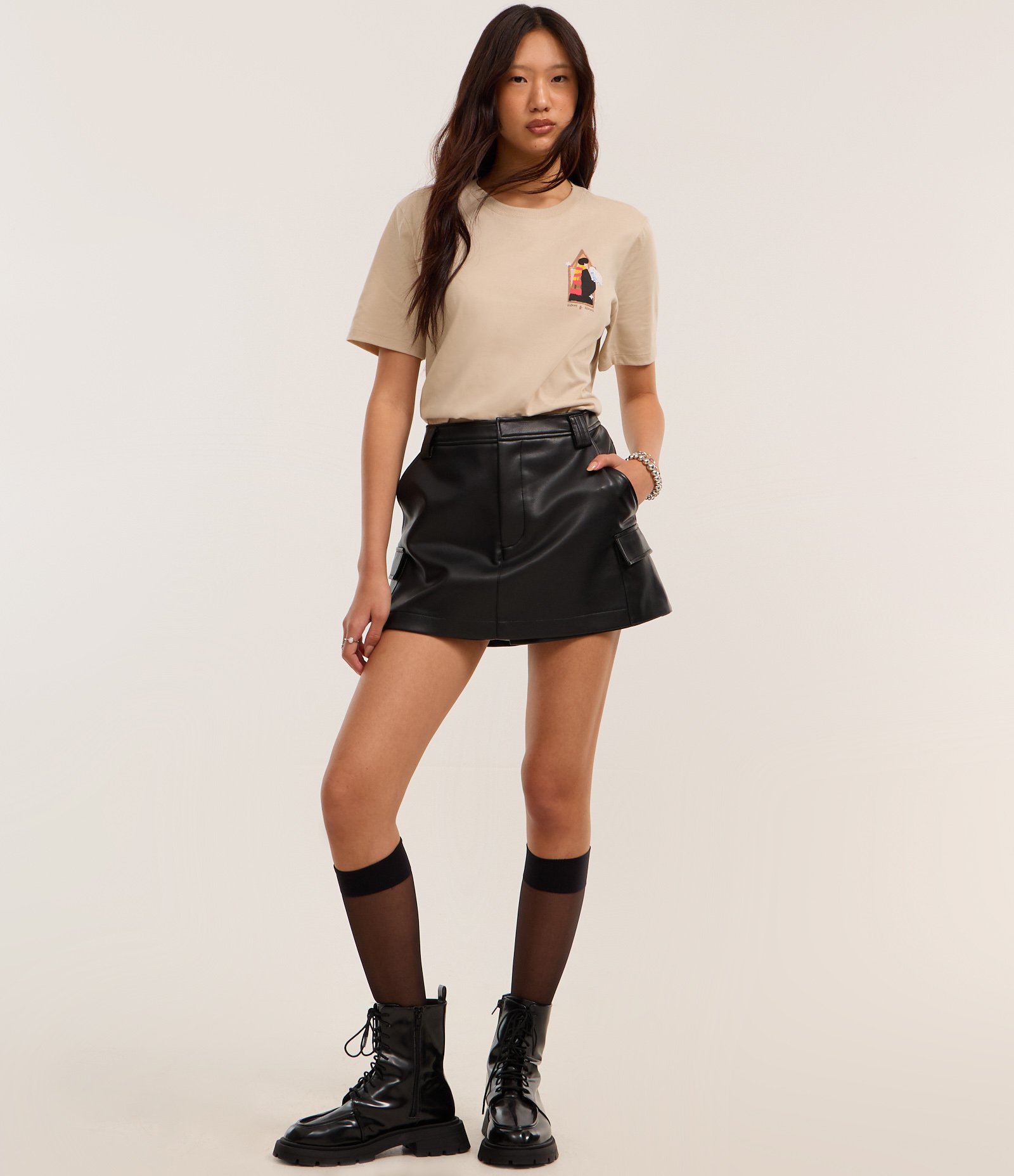 Camiseta T-shirt em Algodão com Estampa Frente e Costas Harry Best Owl Bege 2